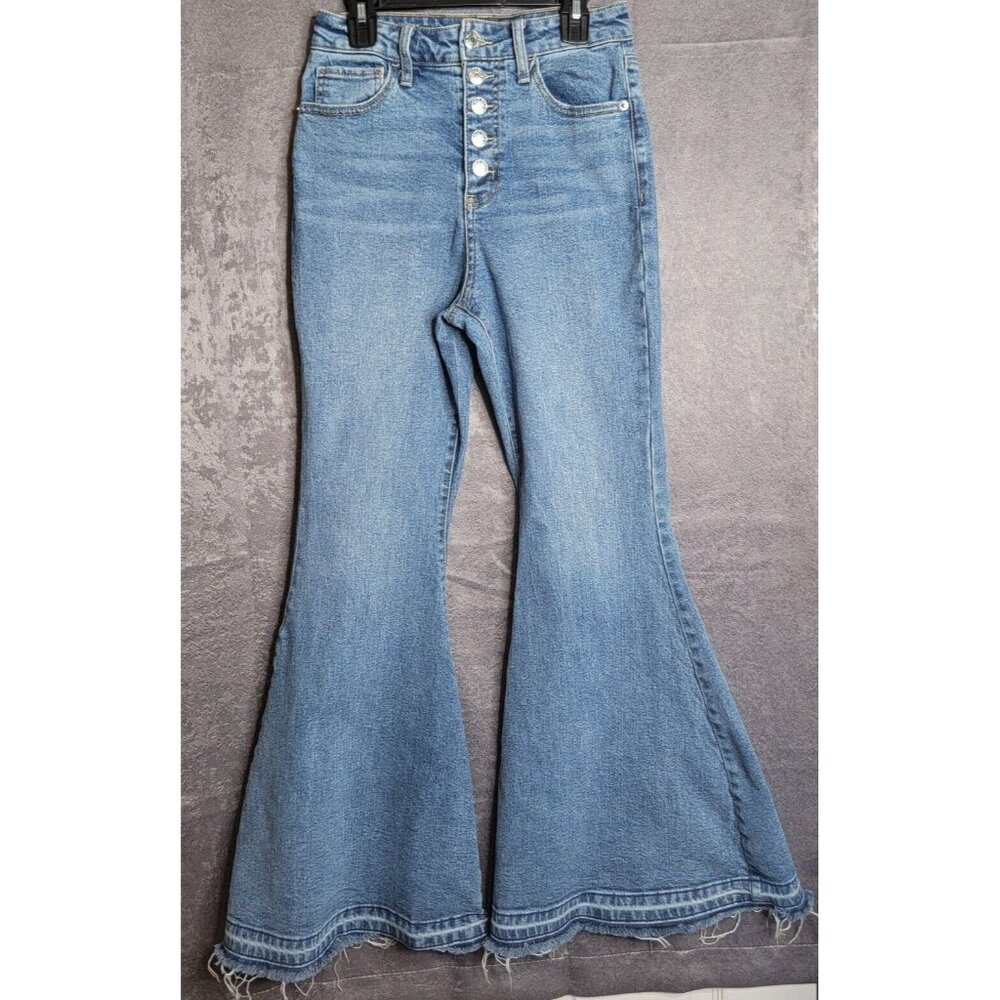 Womens Wild Fable Jeans Button Fly Extreme Flare High Rise Size 2 (24Wx31L)